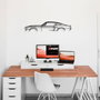 Wallity 1967 Ford Mustang Shelby GT500 Silhouette Escultura de Pared